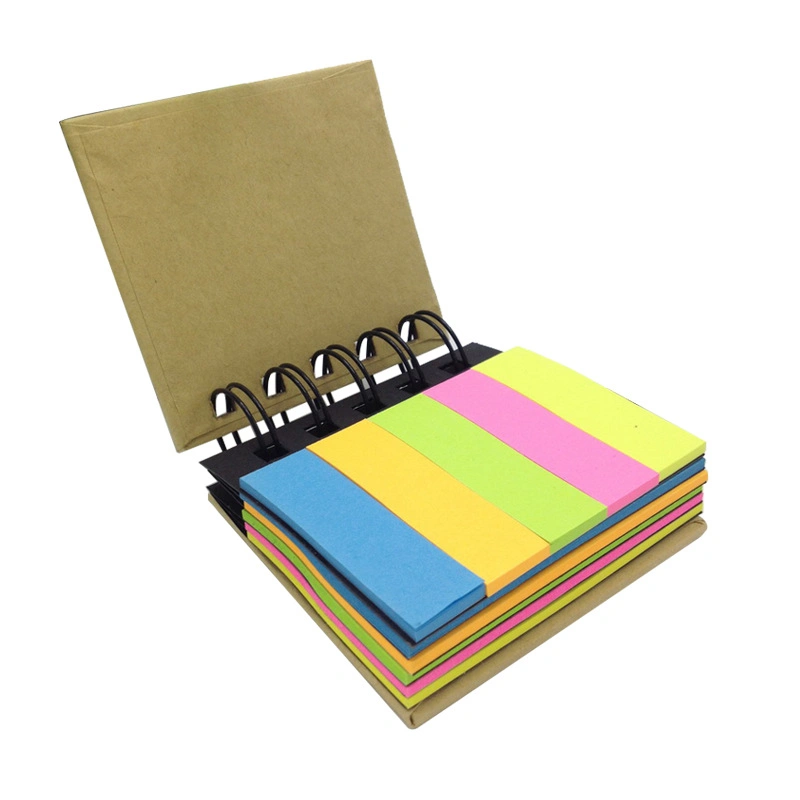 Petit cahier spirale avec notes adhésives, bloc-notes de couverture publicitaire pour cadeaux promotionnels