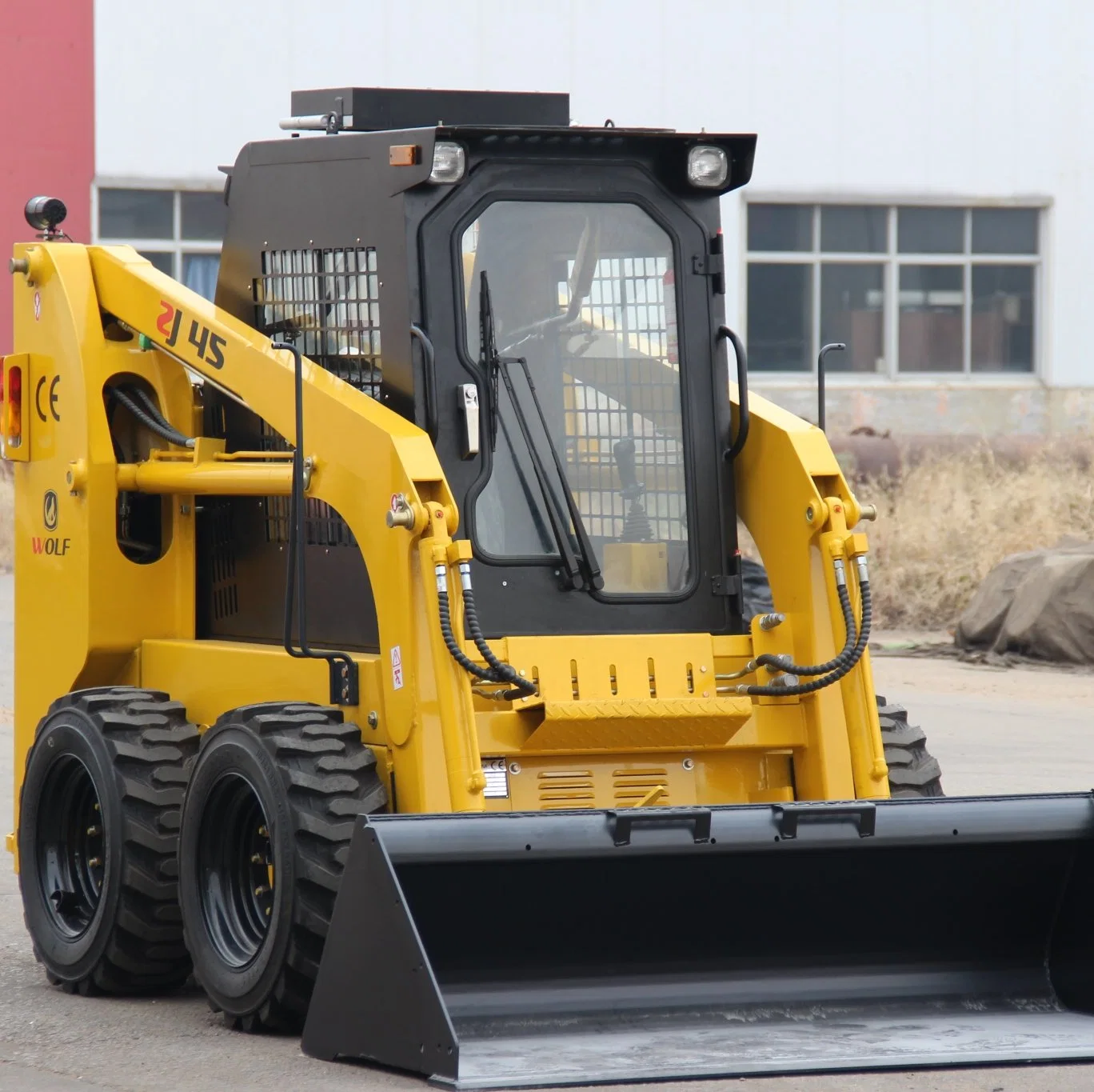 Wolf Zj45 45HP/60HP/75HP/100HP Skid Loader with Cab/Quick Coupler/Attachments for Sales