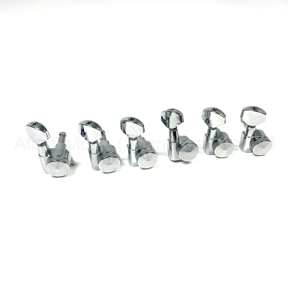 6 Inline Right Handed Guitar Chrome Locking Tuning Machine Heads