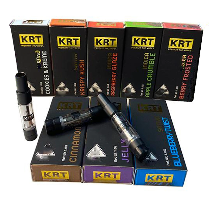 New Version Krt Vape Cartridges Black Color Ceramic Coil Carts Thick Oil Cartridge with Packaging