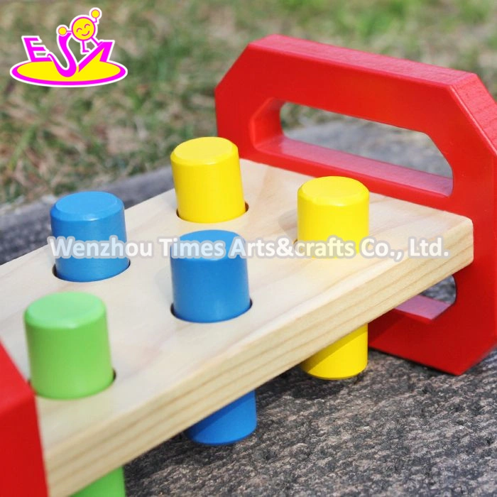 New Design Baby Funny Toy Wooden Pound a Peg W11g036