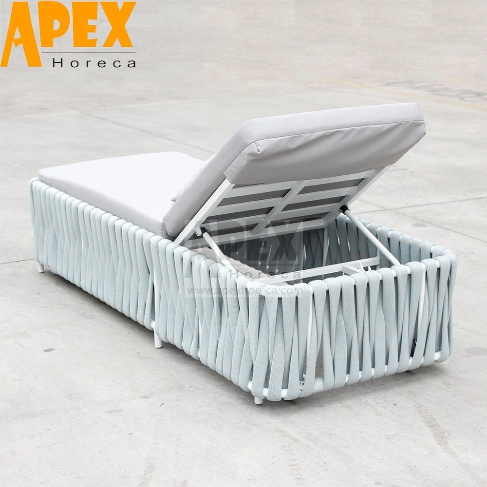 Modern Outdoor Furniture Rope Aluminum Daybed Sun Lounger Beach Chair