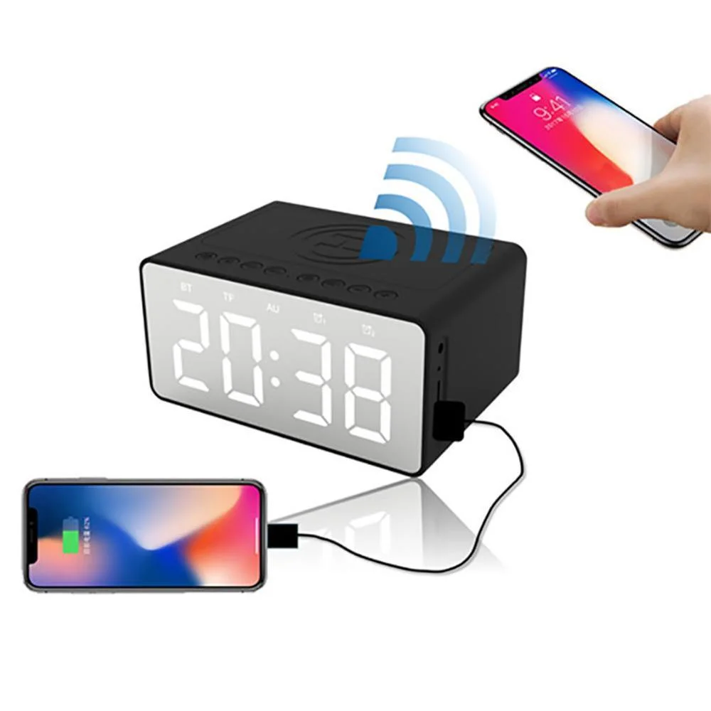 Home Theater Bluetooth Speaker with Wireless Phone Stand Charging FM Radio Alarm Clock Speaker Bt508