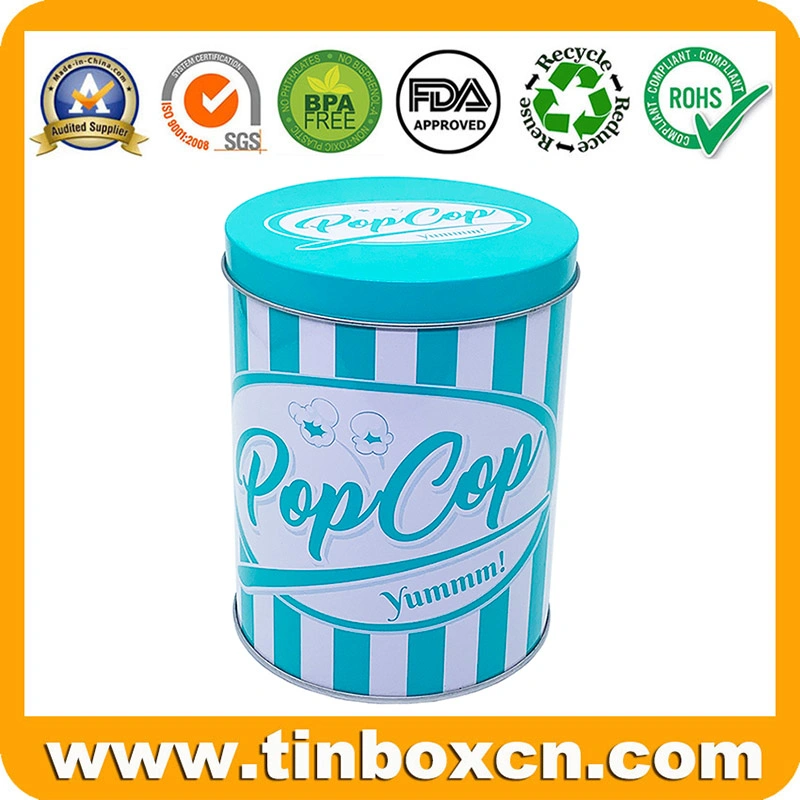 0.5/1/2/3.5/6.5 Gallon Metal Bucket Popcorn Tin with a Lid