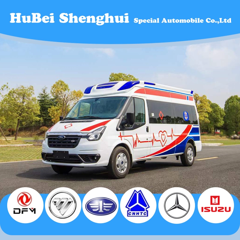 Ford Cheap Price 2 Seats Hospital Ambulance Vehicles Golf Cart for Sale ICU Ambulance for Transportation of Patients