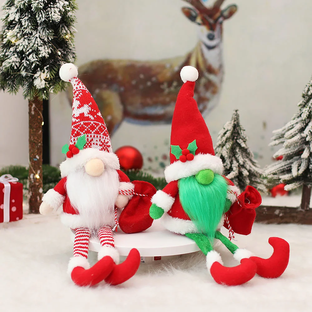 Christmas Doll Ornaments Elf Tomte Navidad Decor Stuffed Plush