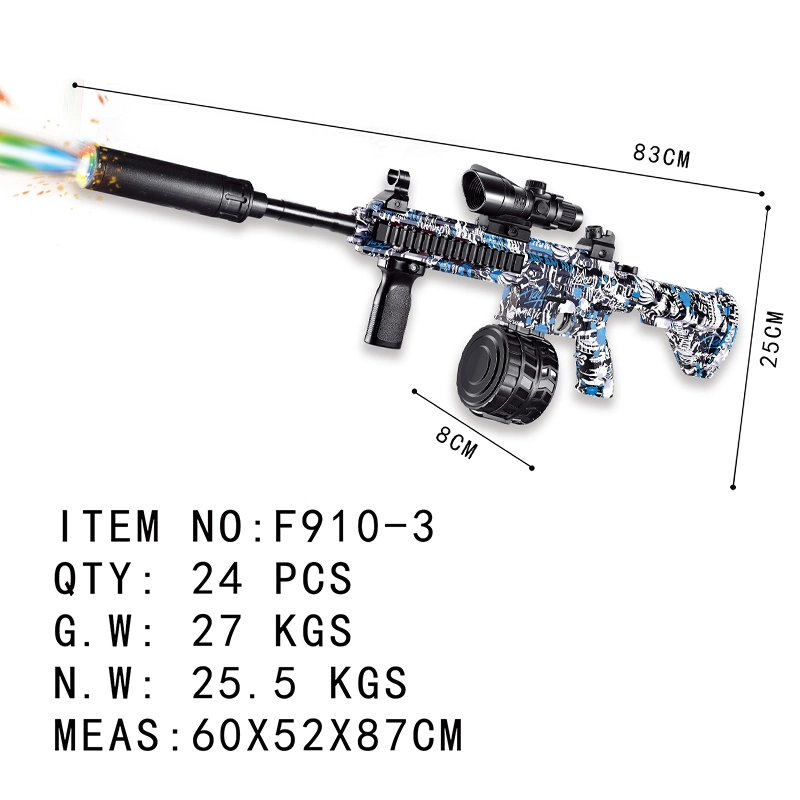 2023 игрушка Splatrball Автоматическая полная Graffiti игрушка BB Gun Вода Gel Bullet M16A4 Splatter Ball Gun with Tracer Light Up