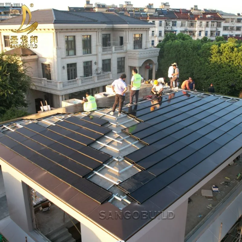 Umweltfreundliche Dachziegel Materialien Green House Villa Dach Solar Dachziegel Photovoltaikanlage