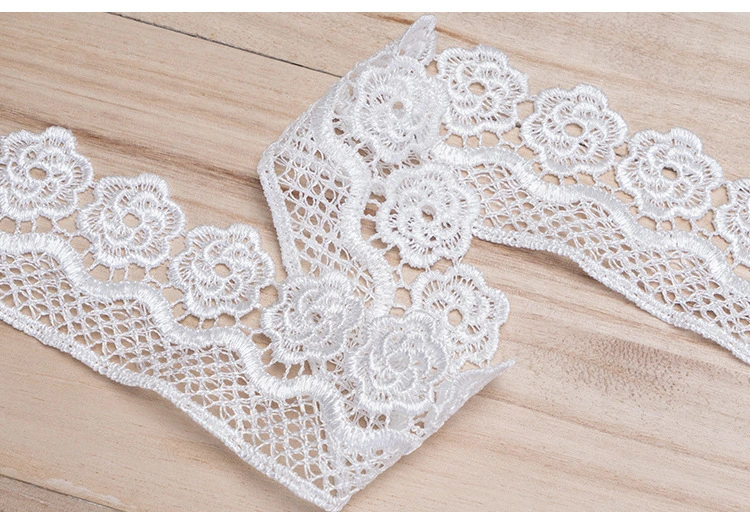 Water Soluble Embroidery Lace Single Side Polyester Barcode Flower Women's Accessories Wide 4.8cm Lace Clothing Accessories