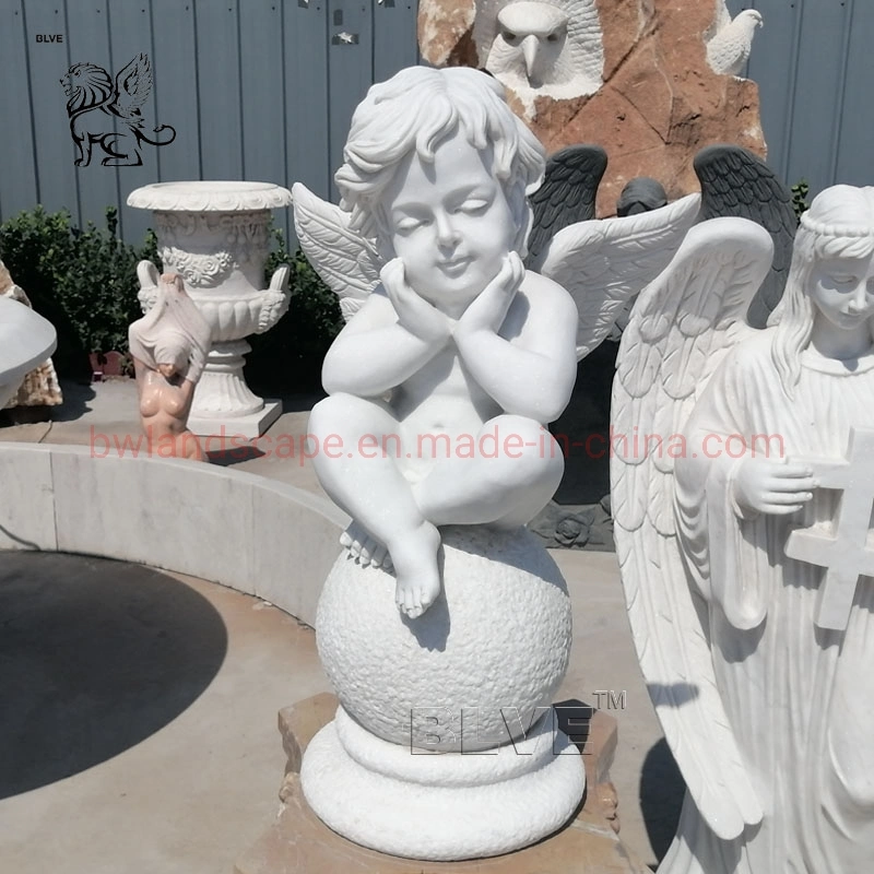 Wholesales Garden/Indoor Nature Figure Stone Kids Statue Marble Girl Sculpture Mfsr-50