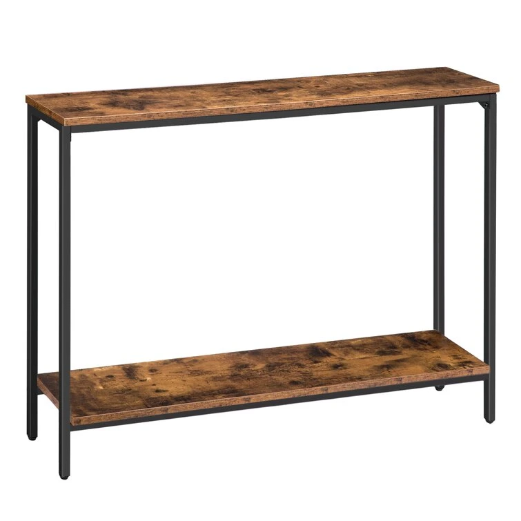 Wholesale Industrial Hallway Narrow/Slim Console Side Table with Shelf for Entryway