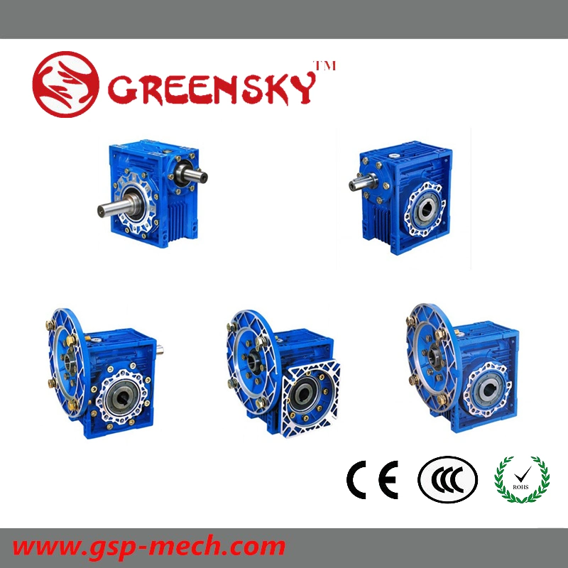 Good Quality Right Angle Nmrv Worm Gear Speed Reducer / Solid Shaft Gearbox