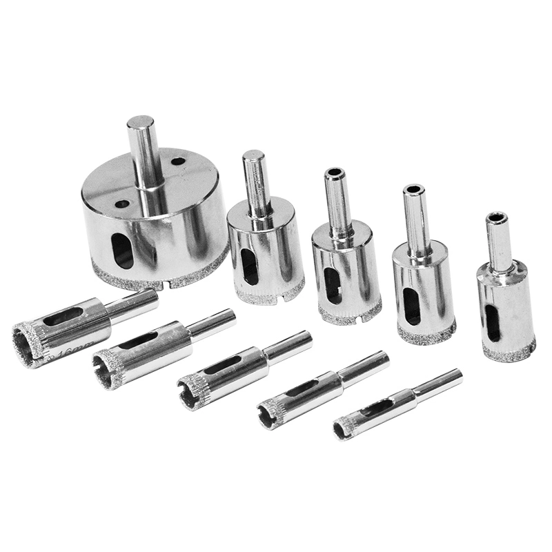 No. 5 Integrated Steel Hole Opener Set 10 PCS for Ceramic Glass Porcelain Marble 10PCS (8, 10, 12, 14, 16, 18, 20, 22, 25, 50)