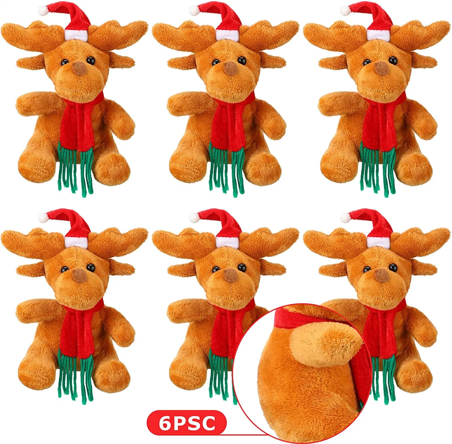 Christmas Festival Promotional Stuffed Soft Plush Soft Reindeer Toy Children Toys OEM ODM Decoration Factory Manufacturer BSCI Sedex ISO9001
