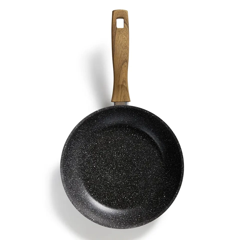 Fábrica OEM inferior inducción Frypan Non Stick Fry Pan granito Sartén de aluminio para la cocina casera Polonia Cookware 24/26/28cm