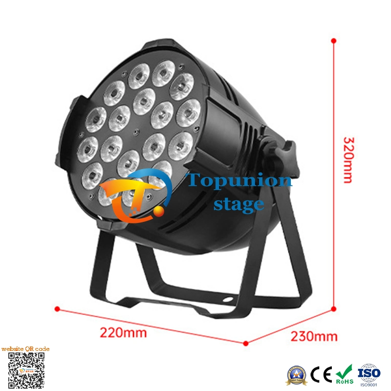 Lampes par LED professionnelles 18X8w 4en 1 couleur grand plastique Shell DJ RGBW+UV Stage Show