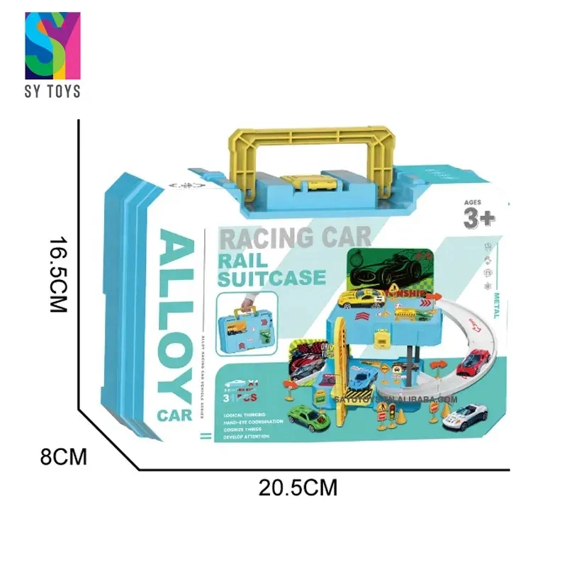 Sy 31pcs vía férrea de aleación de los niños de almacenamiento de aparcamiento modelo RC coche de carreras Mini Toys