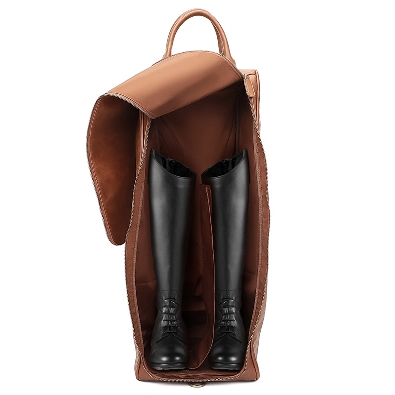 Sh2331 Synthetic Leather PU Water Resistant Portable and Easy to Clean and Store Horse Riding Boot Bags Custom Equestrian Equipment Bag