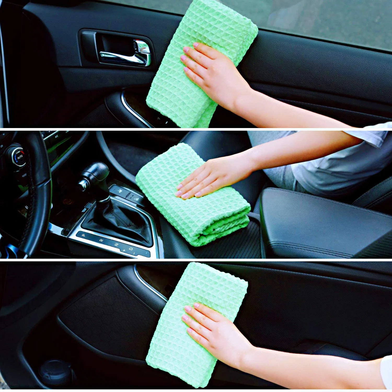 330GSM 60*100 см Waffle MicrofFibre Wipes Glass Cleaning Cloth Pineapple Grid Полотенца для мытья автомобиля