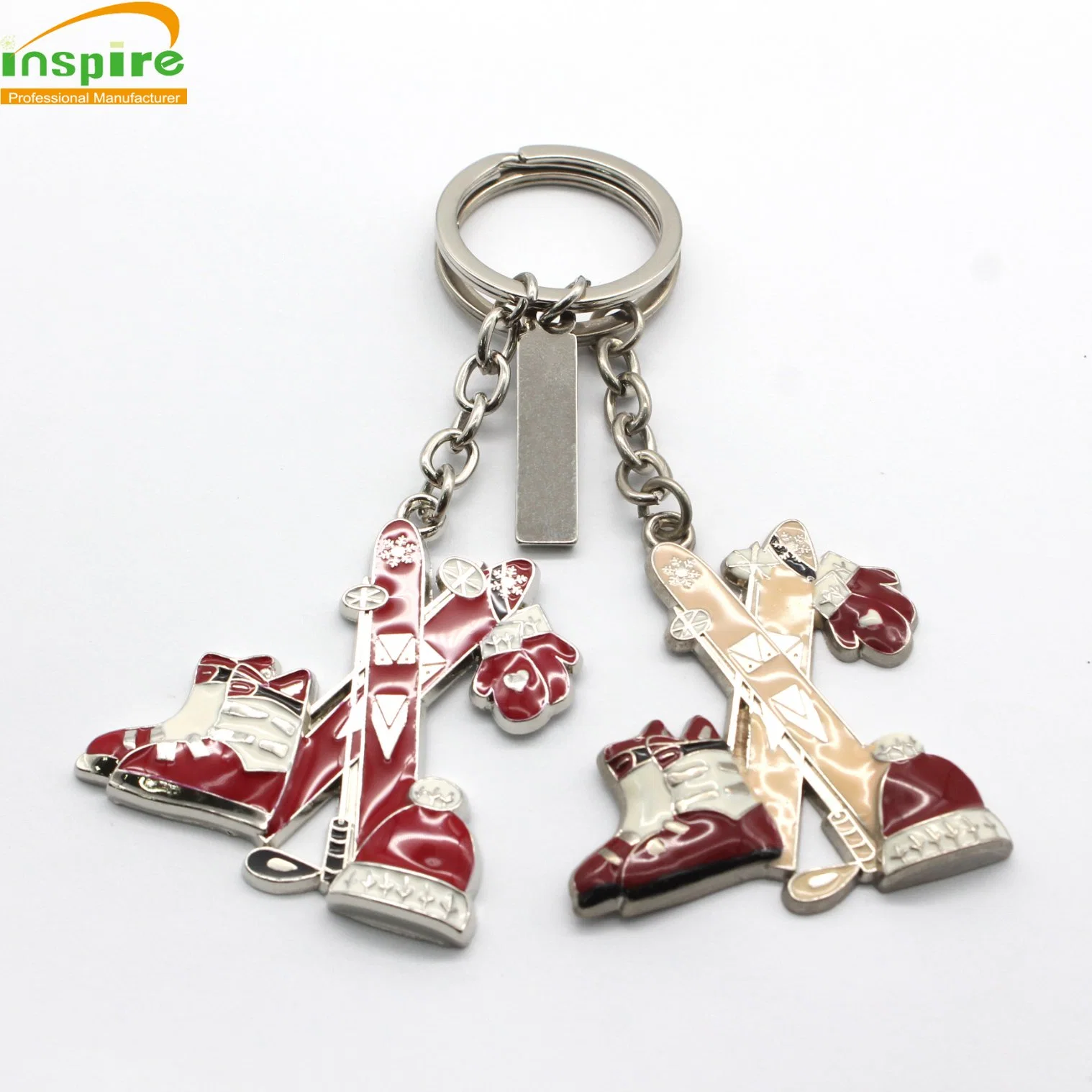 Promotional Gift Free Samples Service Custom Metal Christmas Key Chain