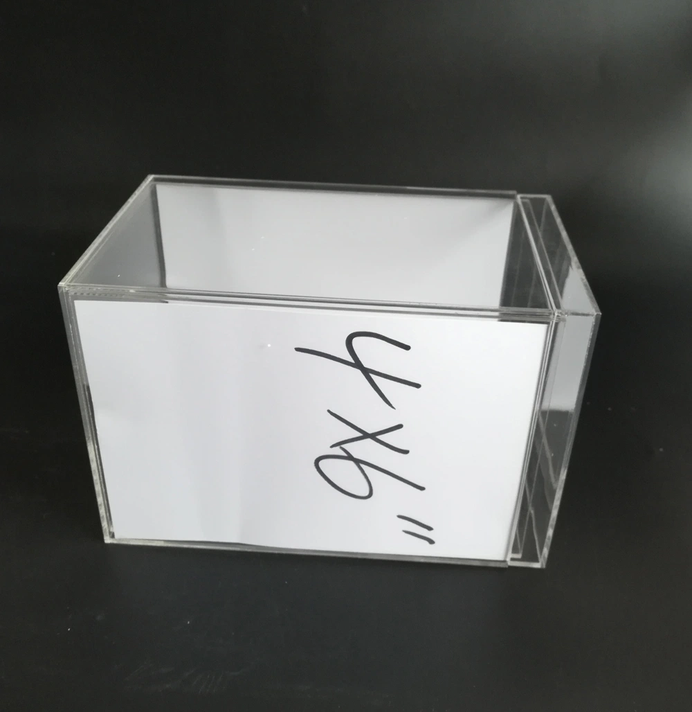 New Arrive Clear Storage Acrylic Box with Lid and Photo Pocket