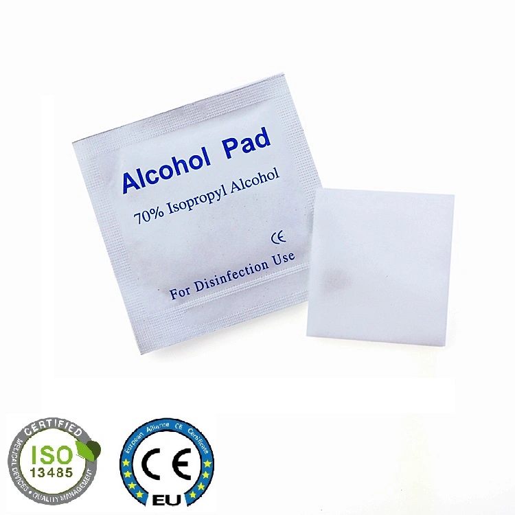 Spunlace Non Woven Alcohol Swab Individually Wrapped 70% 75% Isopropyl Alcohol Prep Pad