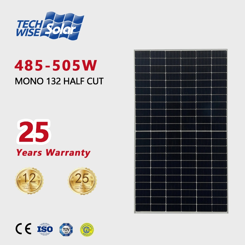 Good Price 505W Monocrystalline Silicon Solar Panel 10bb 132 Cells PV Modules