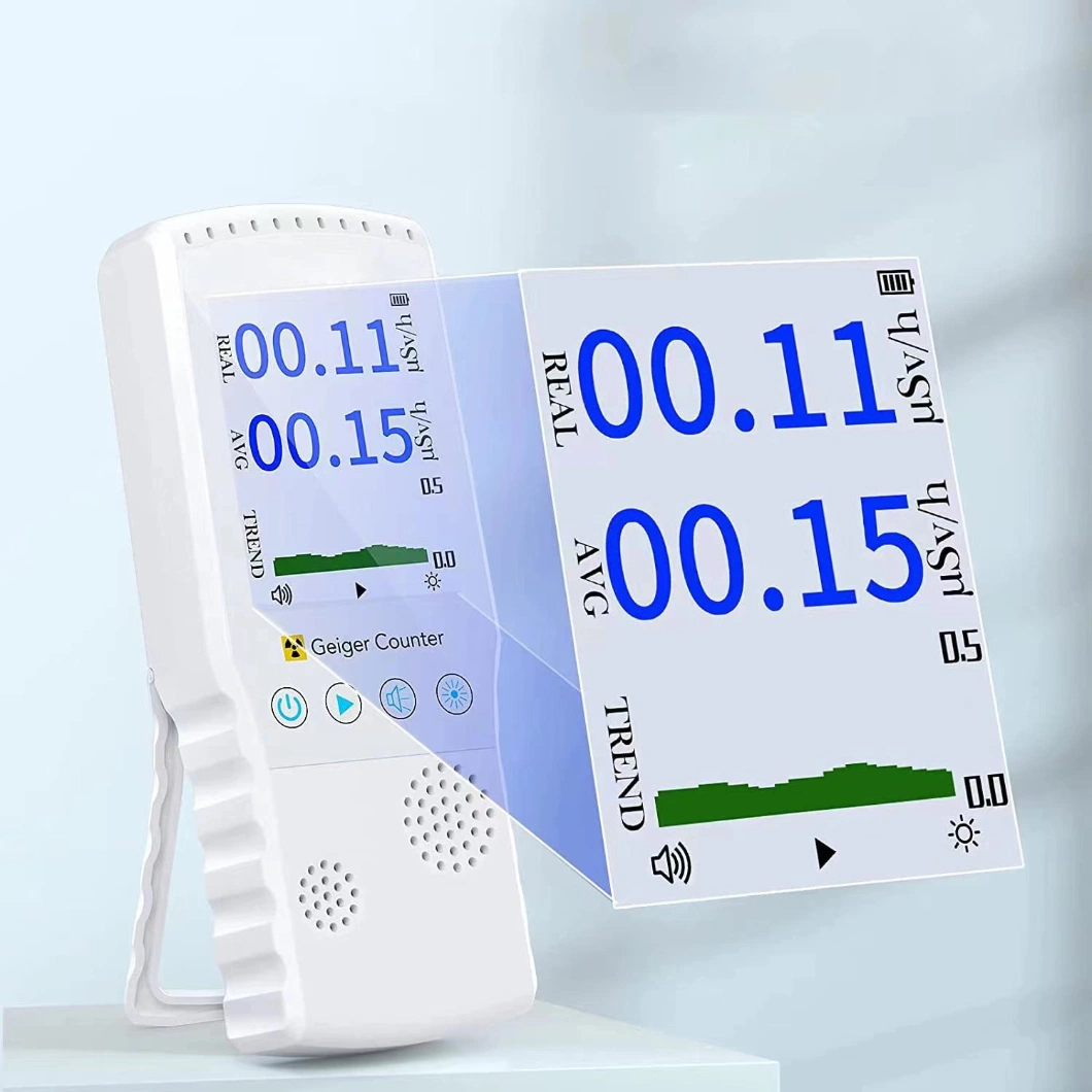 Dosímetro medidor de radiação alimentar com detector contra nuclear Geiger com LCD Monitor de raios X Beta Gamma Radiómetro recarregável alimentado por bateria para Radiação M