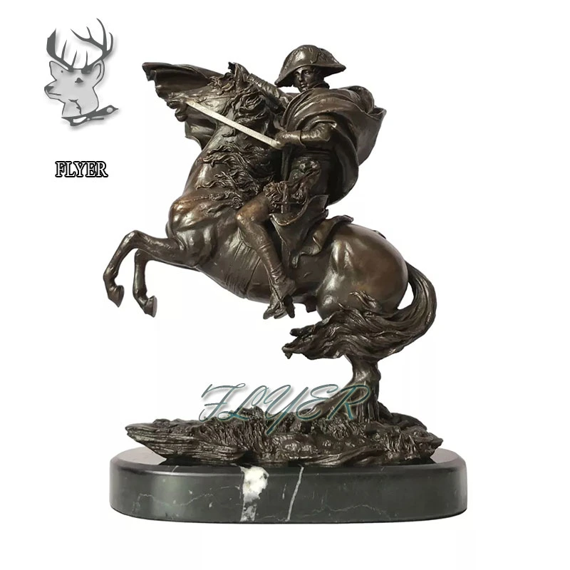 High quality/High cost performance  Life Size Bronze Art Craft Riding Horse Man Sculpture