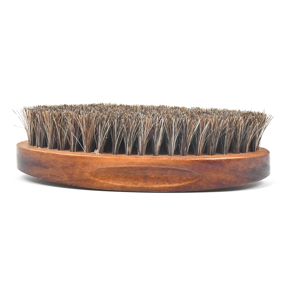 Wholesale/Supplier OEM 100% Horse Hair Wooden Shoe Brush Oval Shape Shoe Brush for Cleaning