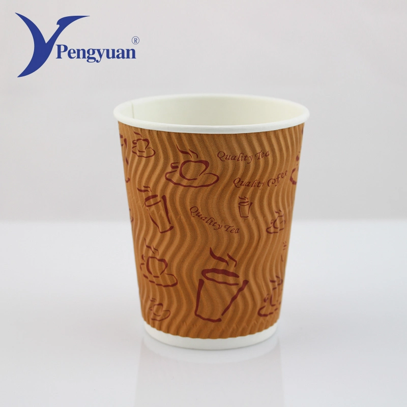 Wholesale/Supplier Custom Logo Printed Ripple Wall Paper Cup Paper Baking Cup