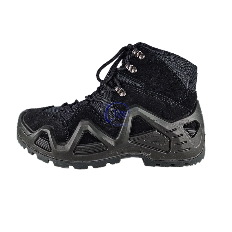 Los hombres al por mayor Botas de cuero zapatos botas de trekking impermeable al aire libre Camping Deporte zapatos de montaña escalada