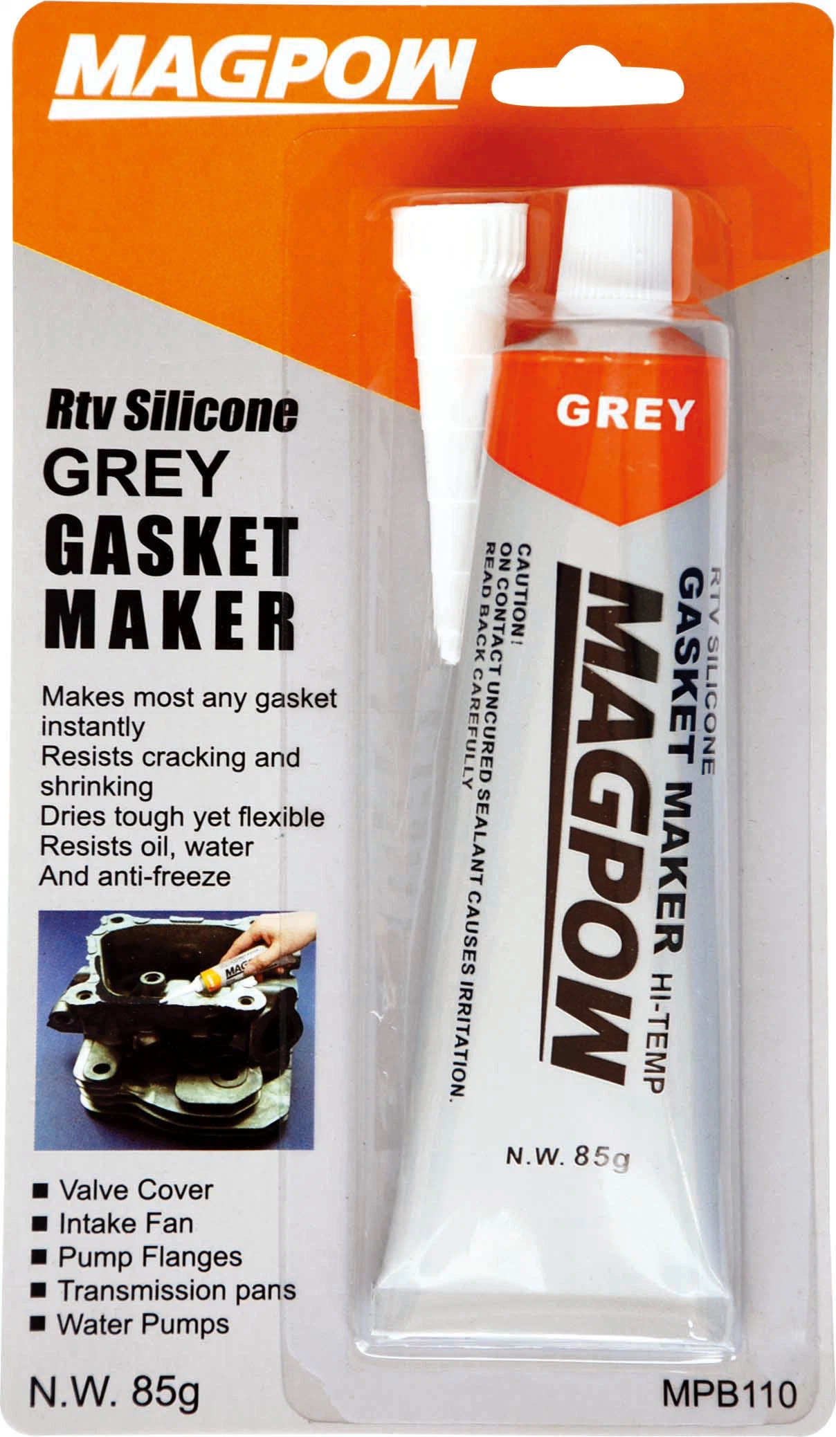 Magpow Best Price Resist High Temperature Grey 85g RTV Silicone Sealant Gasket Maker Glue