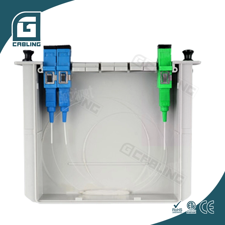 Gcabling de telecomunicaciones de fibra óptica FTTH Optique 1X2 1X4 1X8 1X16 1X32 Fbt PLC Caja divisora Sc conector LC Splitter de fibra óptica