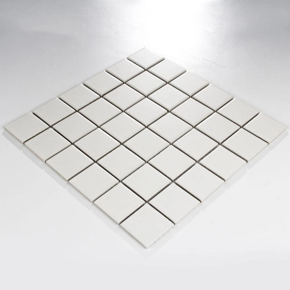 Building Material Maker Ceramic Marble Stone Natural Materials Mosaic Tile Matt White Suqare Shape for Bathroom Kitchen Sitting Room TV Background Decoration