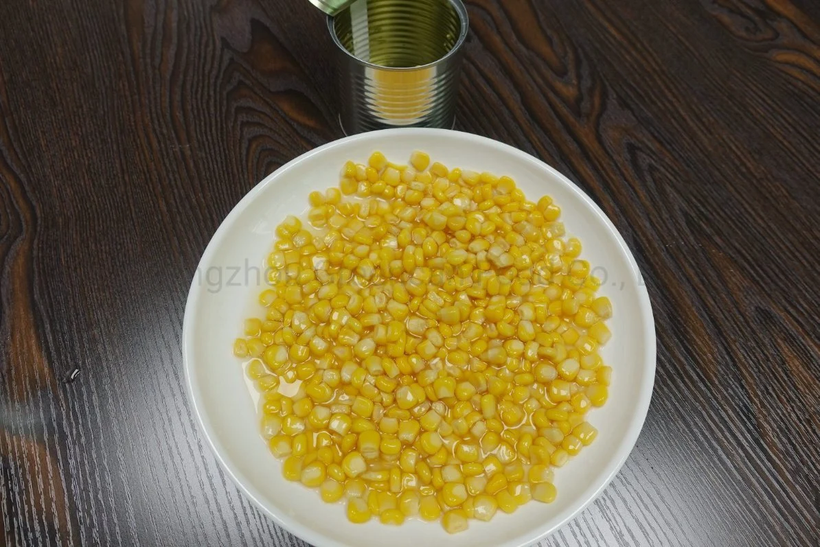 China Canned Corn Fresh Sweet Corn Kernels in Private Label in Tin Packing