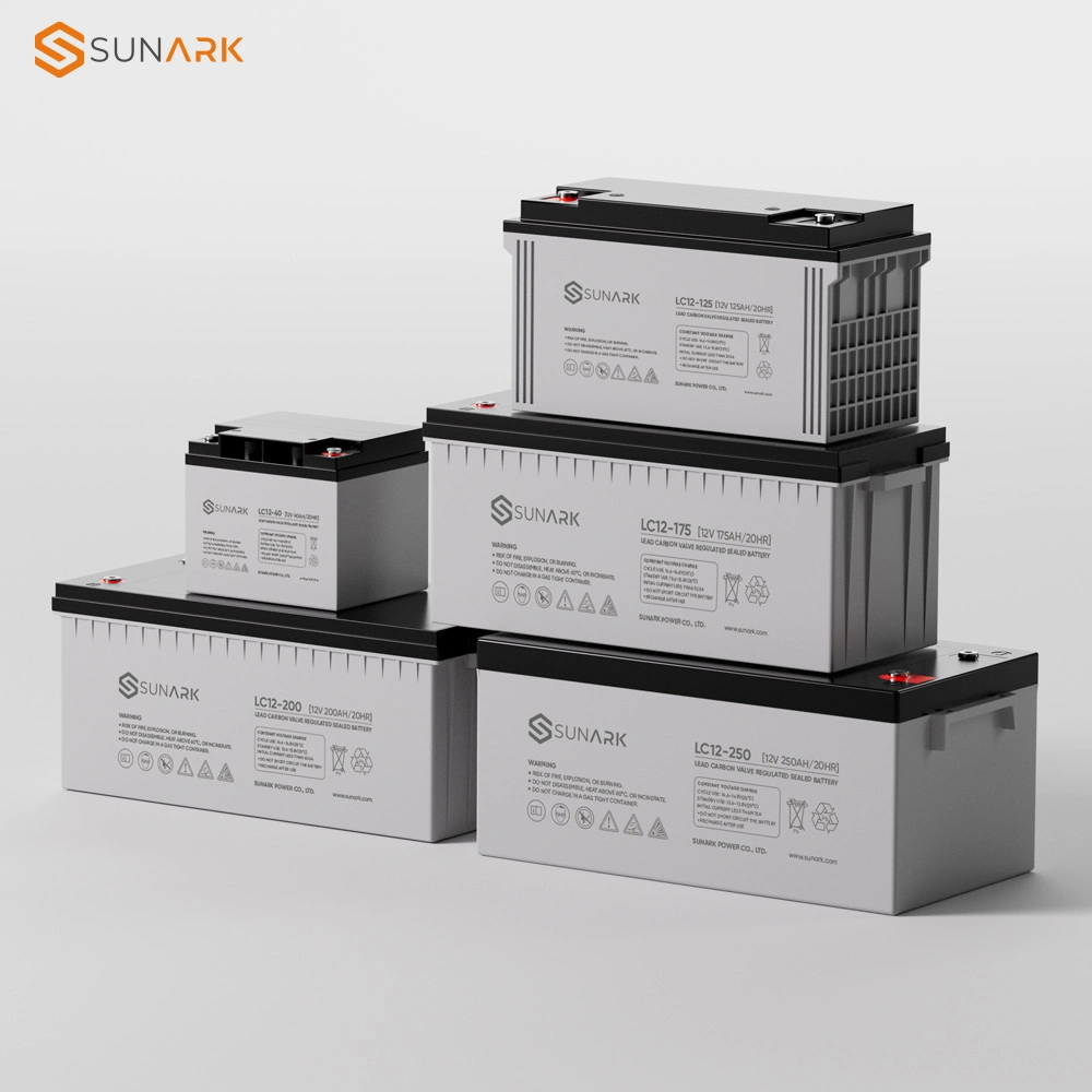 ISO MSDS Sunark Lead Carbon Batteries 12V Exide Battery 200ah 200 Ah Inverter Battery