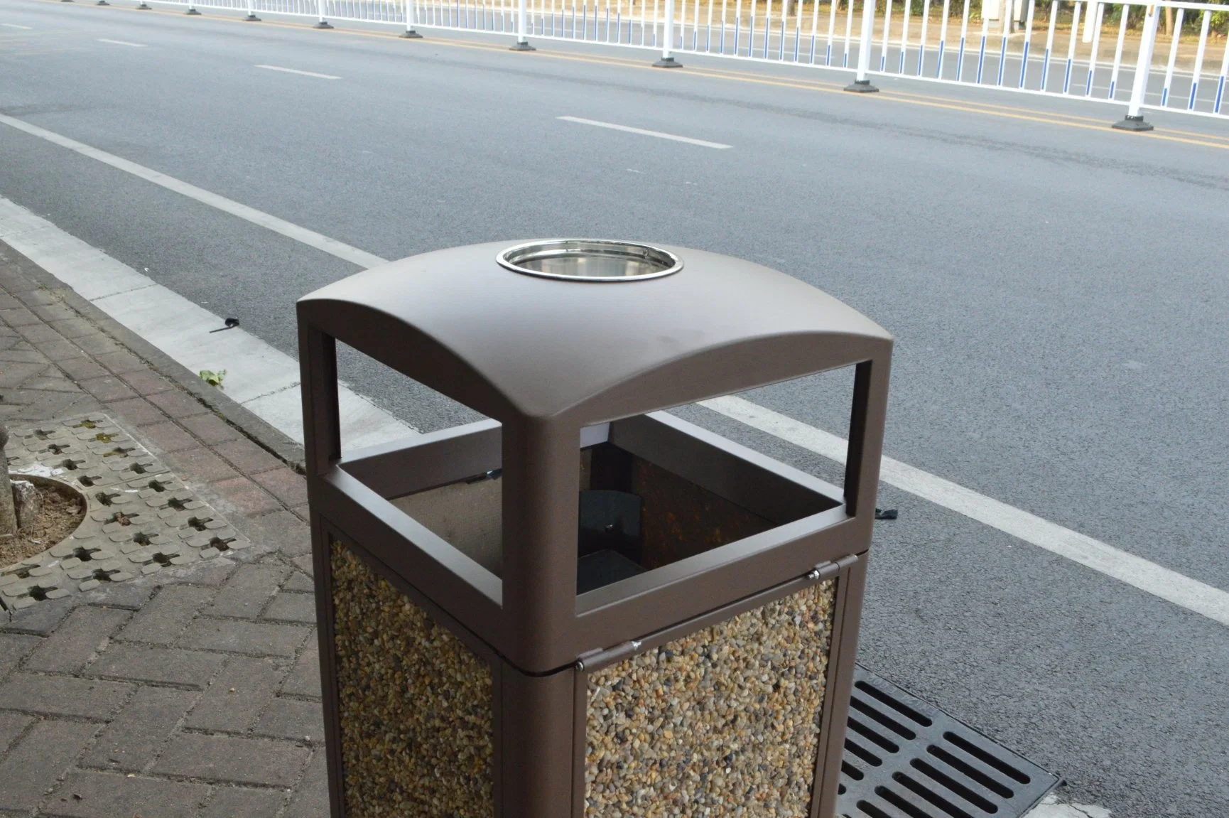 Lata de lixo para exterior para trabalhos pesados e com vendas a quente