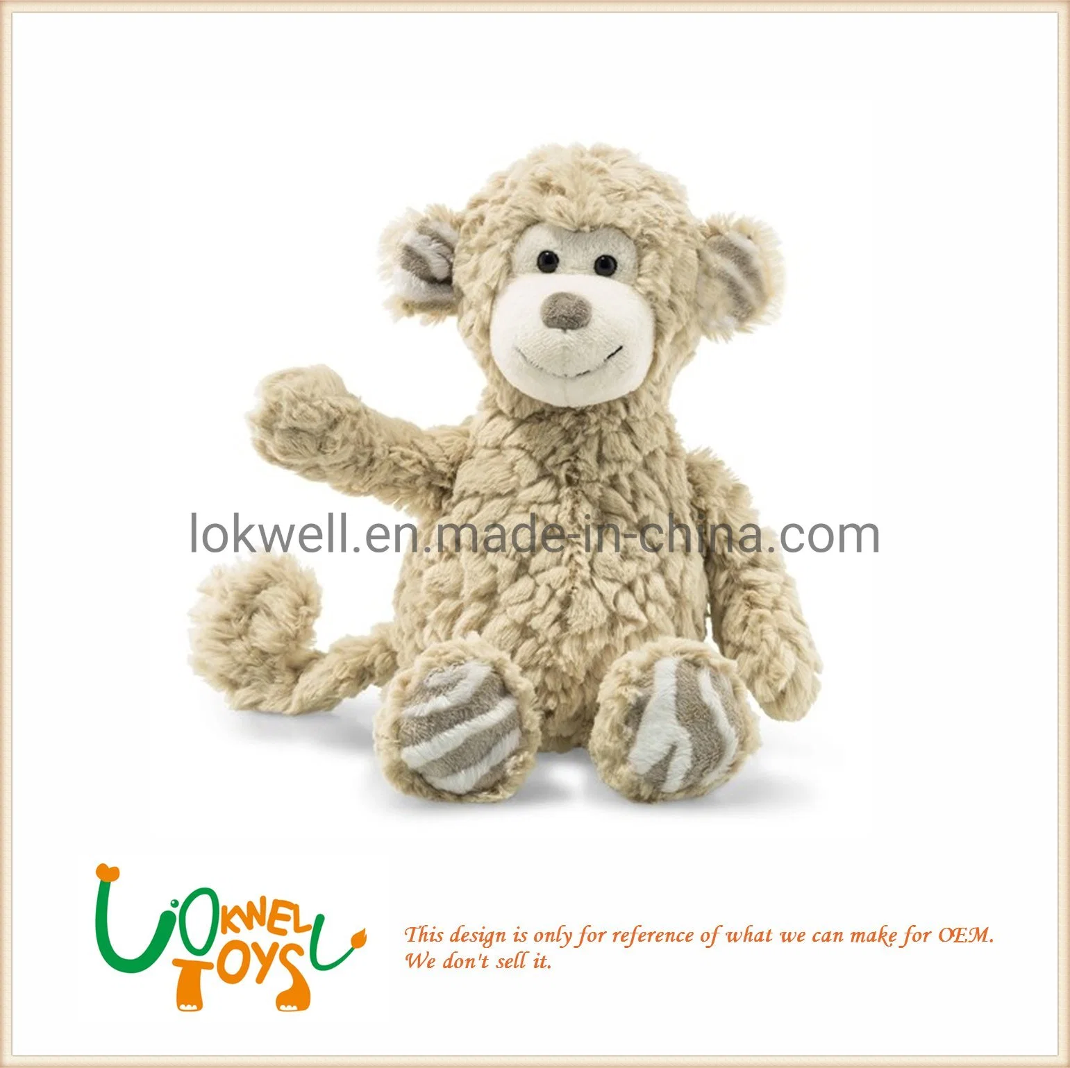 Muñeco de peluche personalizado mono de peluche mono de peluche multicolor