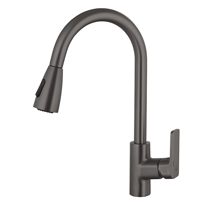 Bathroom High Cost Performance All Copper Body Hot and Cold Black Kitchen Faucet