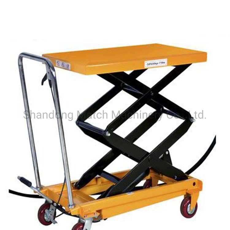 Pts Model 1000kg Mobile Manual Hydraulic Platform Maintenance Lifting Platform