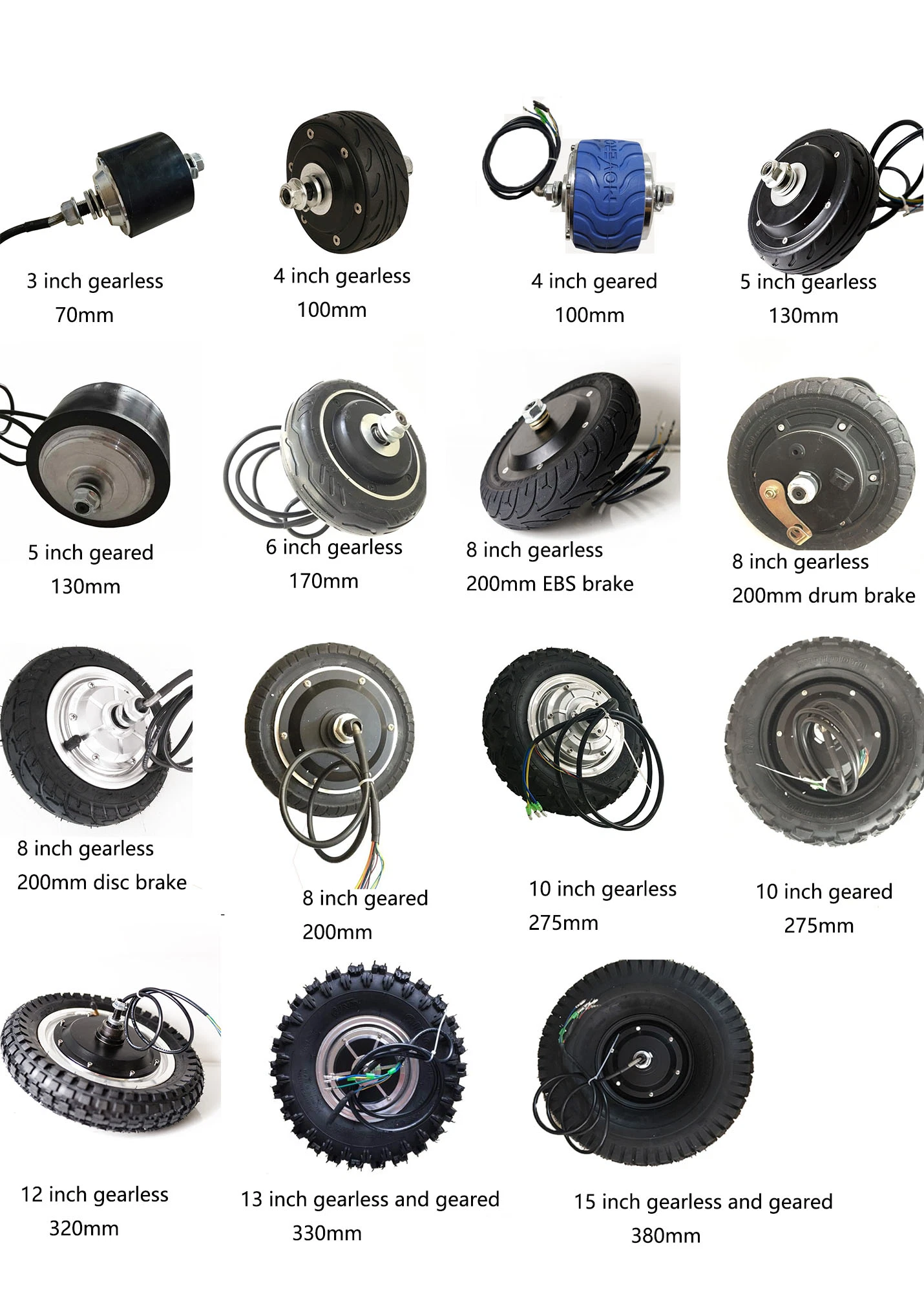 5 Inch Low Speed with Planetary Gear Inside Hub Motor Wheel