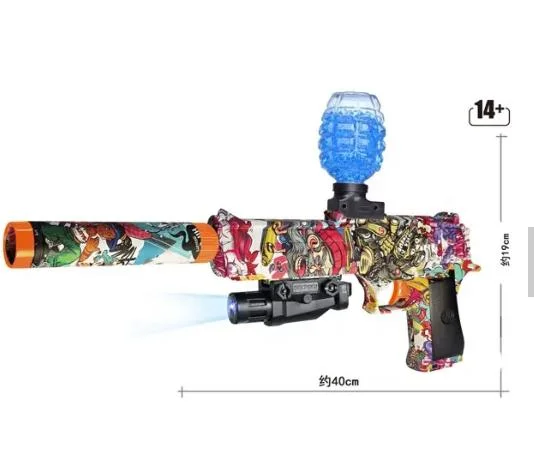 2023 Lista de Best Seller Pistola Desert Eagle pistolas de juguete para niños salpicar Gel Ball Pistola Blaster con caja fuerte 7-8mm munición perlas de agua