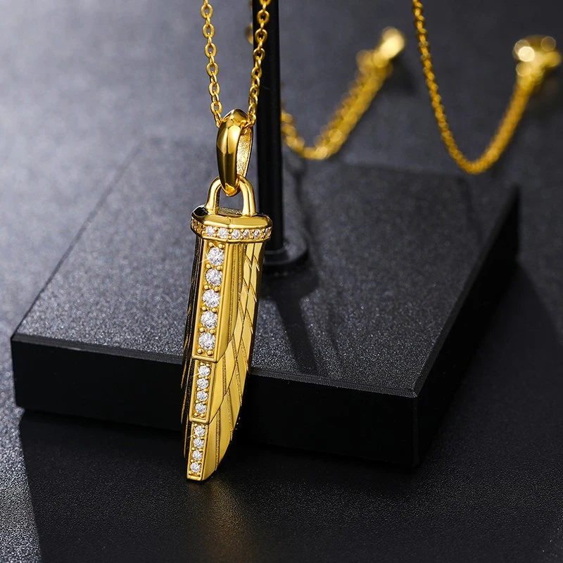 Newest Design Iced out Jewelry Pendant 14K Gold Plated 925 Sterling Silver Vvs Moissanite Diamond Hip Hop Pendant Necklace