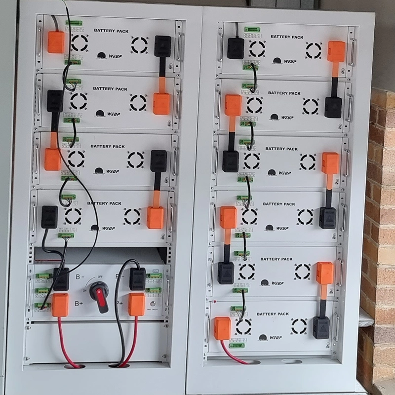 Weup 48V 51.2V 50ah Batterie au lithium à décharge profonde à basse tension pour système d'énergie solaire.