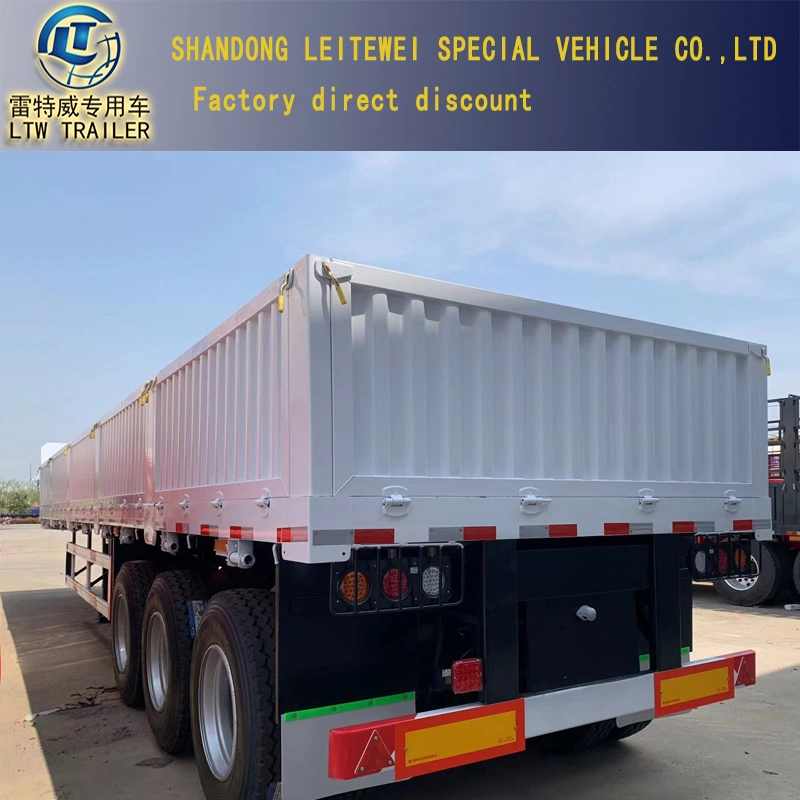 Heavy Truck Transport 3 Axles 50ton Loading Double Decker Fast Food Side Wall Fence Cargo High Side Fence Semi Truck Trailer