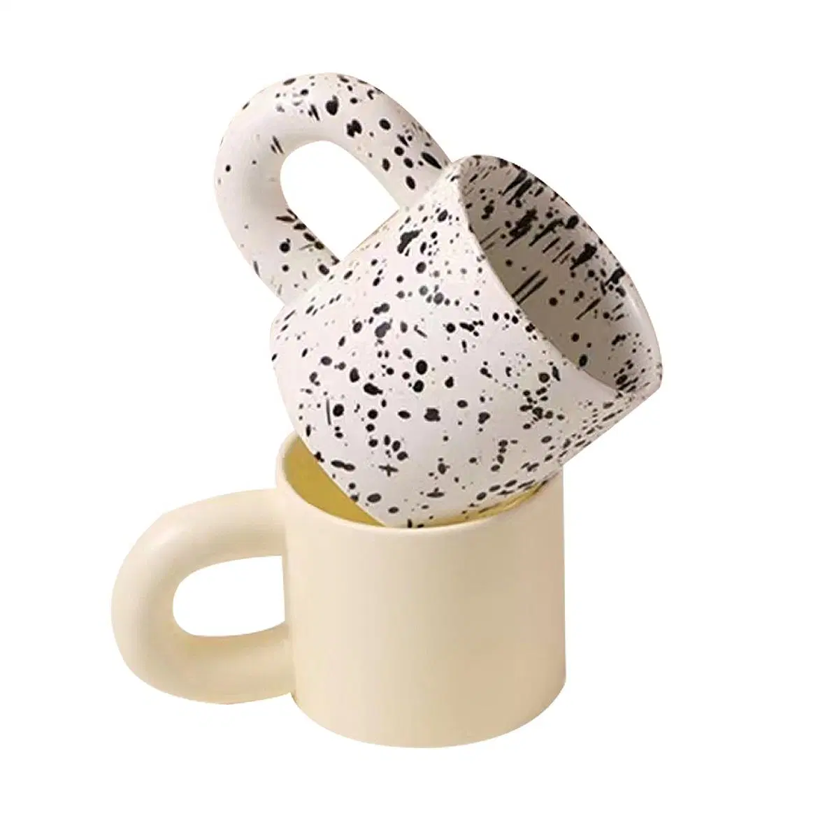 Ins Fat Big Handle Breakfast Ceramic Mug Promotional Mug