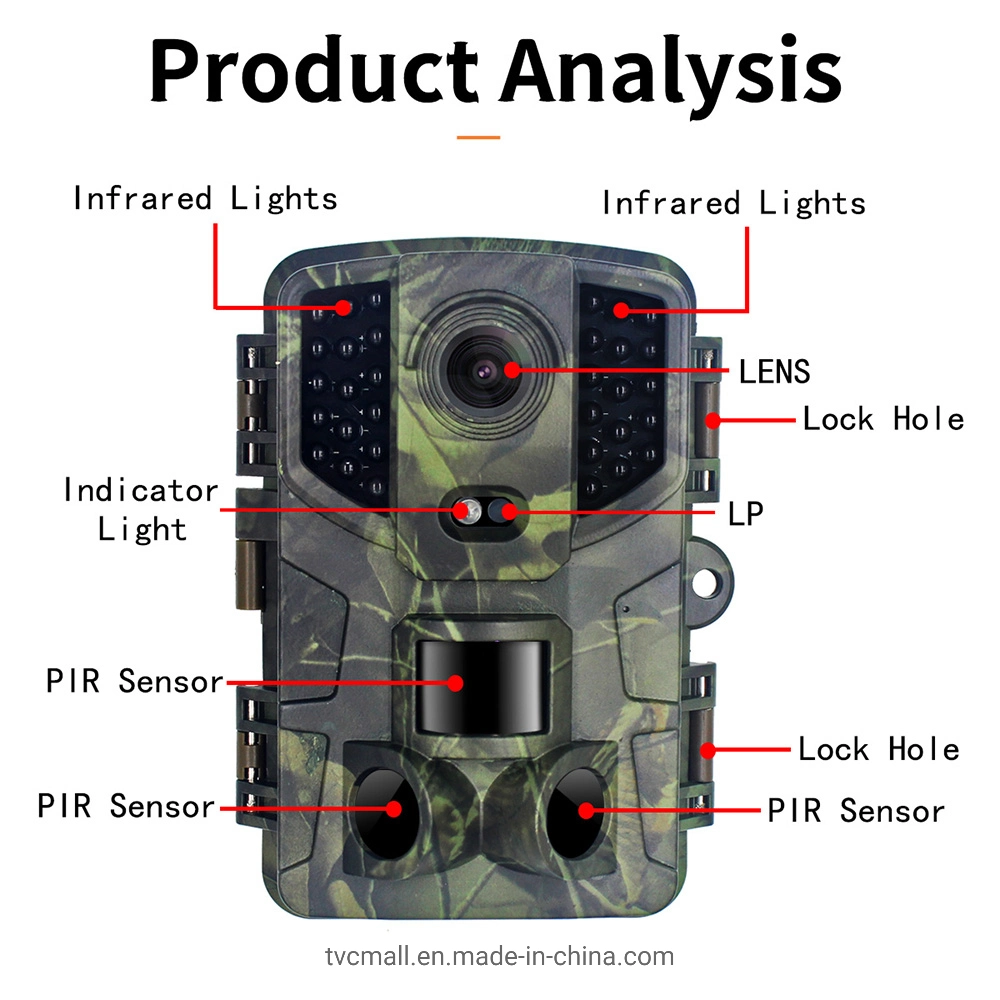 20MP 1080P Infrared PIR Night Vision Motion Activated 2.0 Inch LCD Trail Camera for Hunting