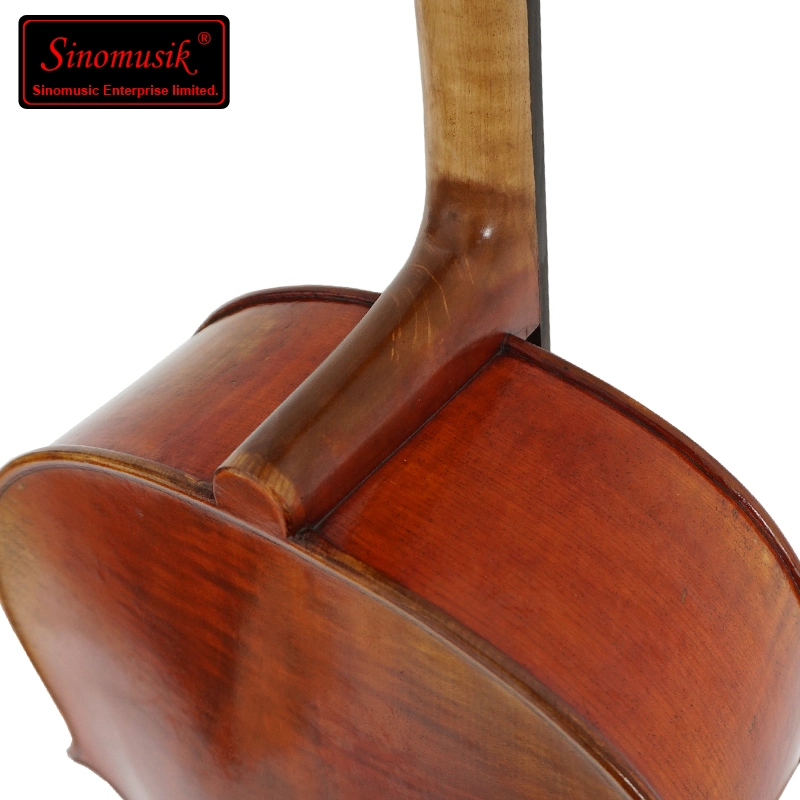 Antique Red Brown Hand Painted Ebony Parts Professional Grade Cello for Sale