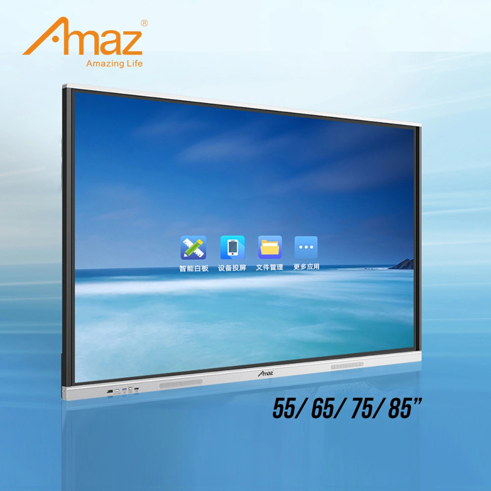 Amaz 65/75/86/100 Inch 4K Screen Display Digital Flat Panel Interactive Whiteboard Smart Board for School Classroom Teaching